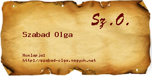 Szabad Olga névjegykártya
